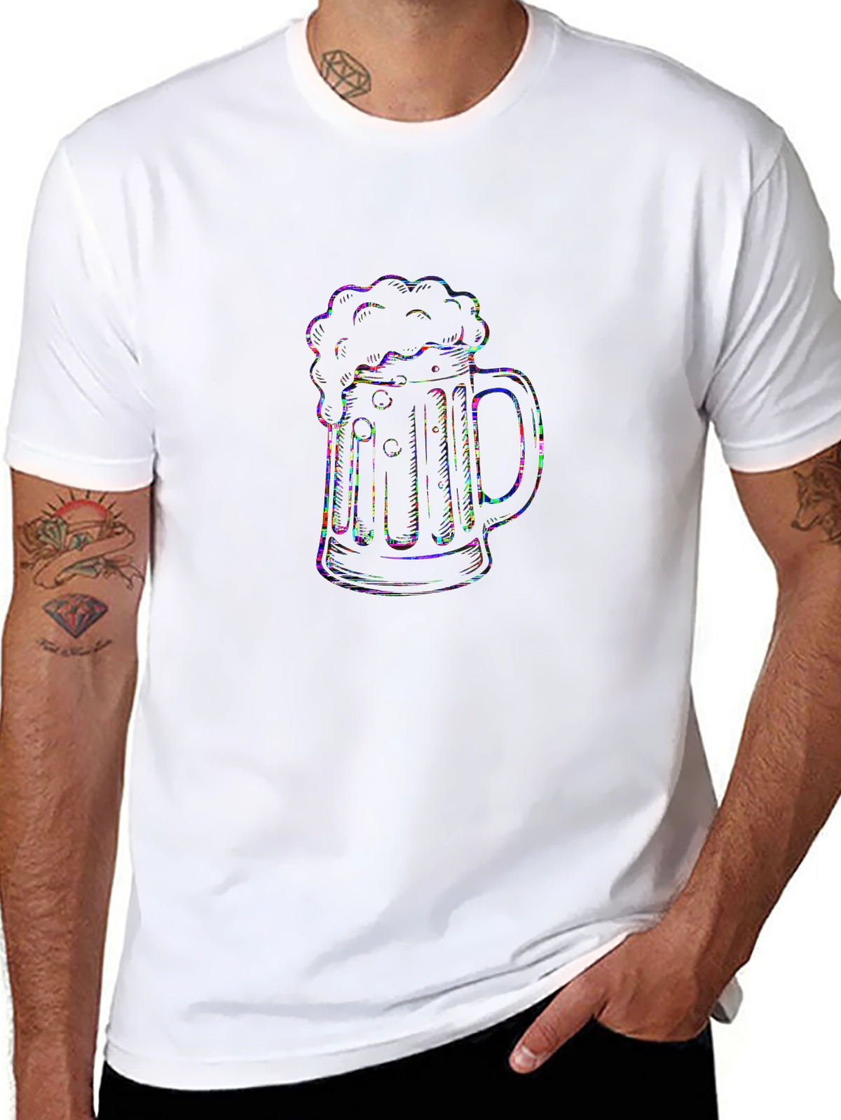 Foodie Vibes Tee – Beer mug foam
