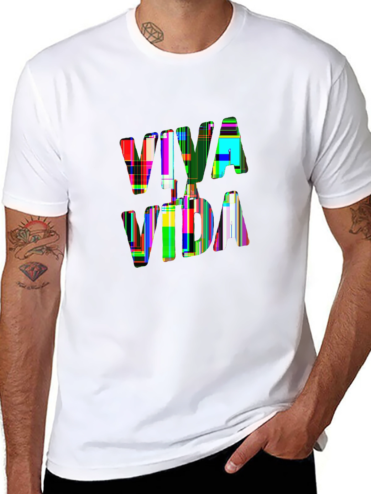 Minimal Statement Tee – Vintage font 'VIVA