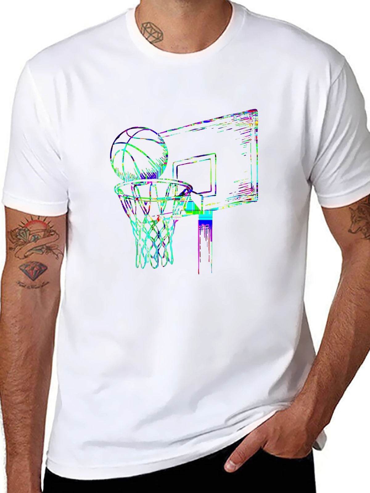 Game Day Premium Tee – Basketball hoop, 'BALL