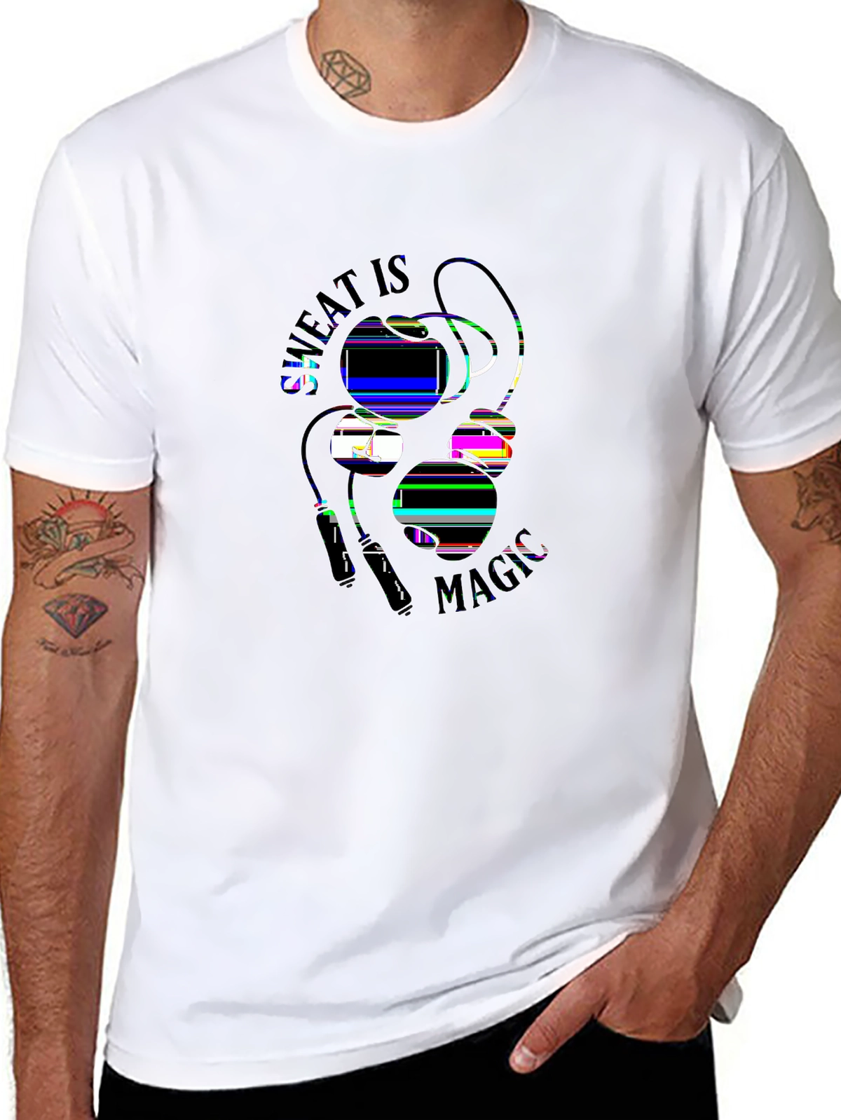 Train Hard Tee – Jump rope and