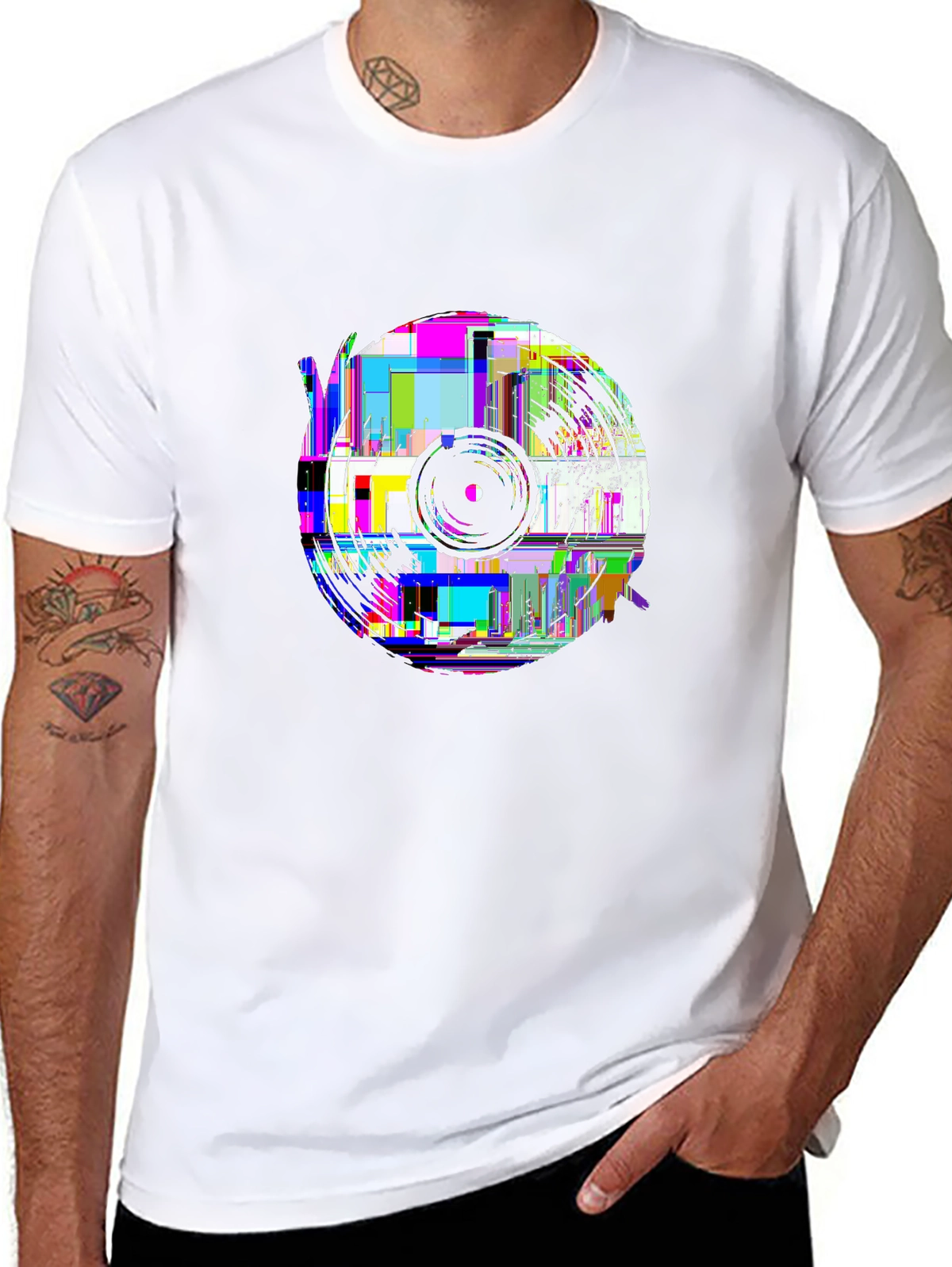Vibes Music Tee – Vinyl record spin
