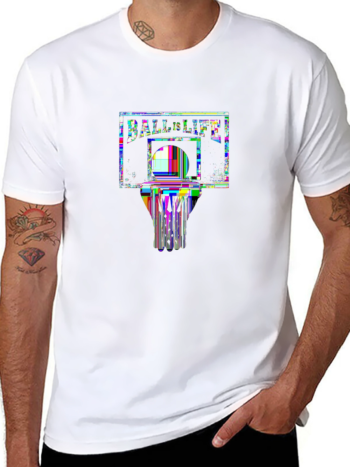 Game Day Premium Tee – Basketball hoop, 'BALL