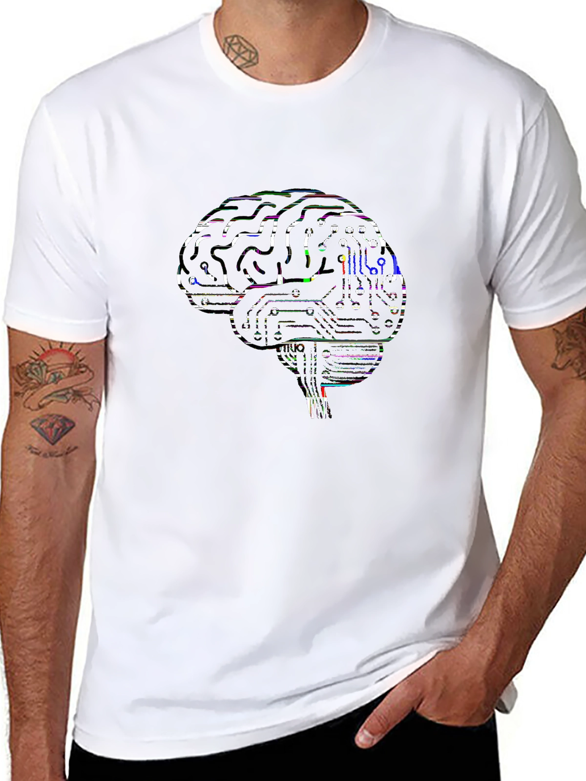 Future Tech Tee – Circuit board brain