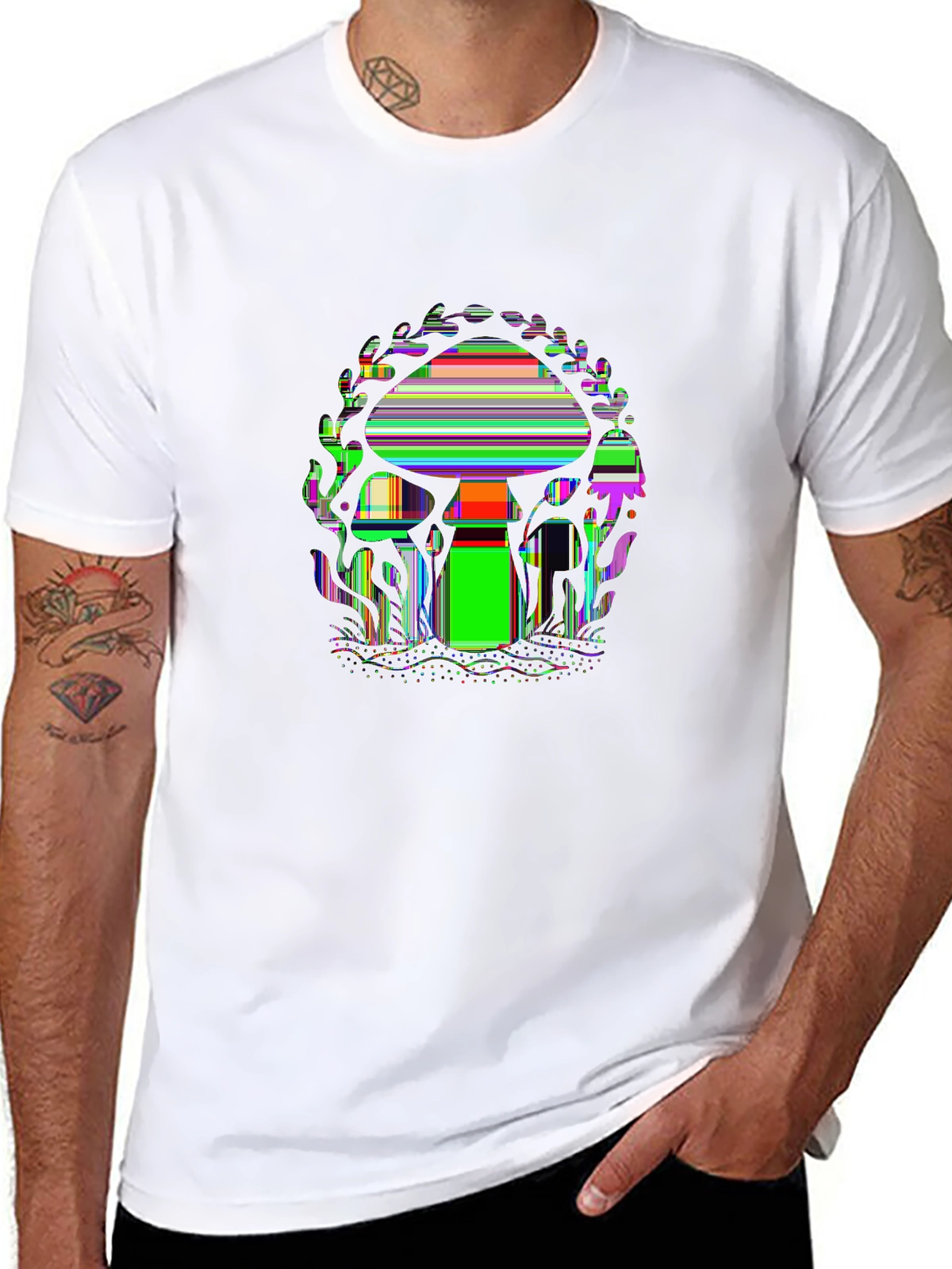 Wild Explorer Tee – Mushroom with floral