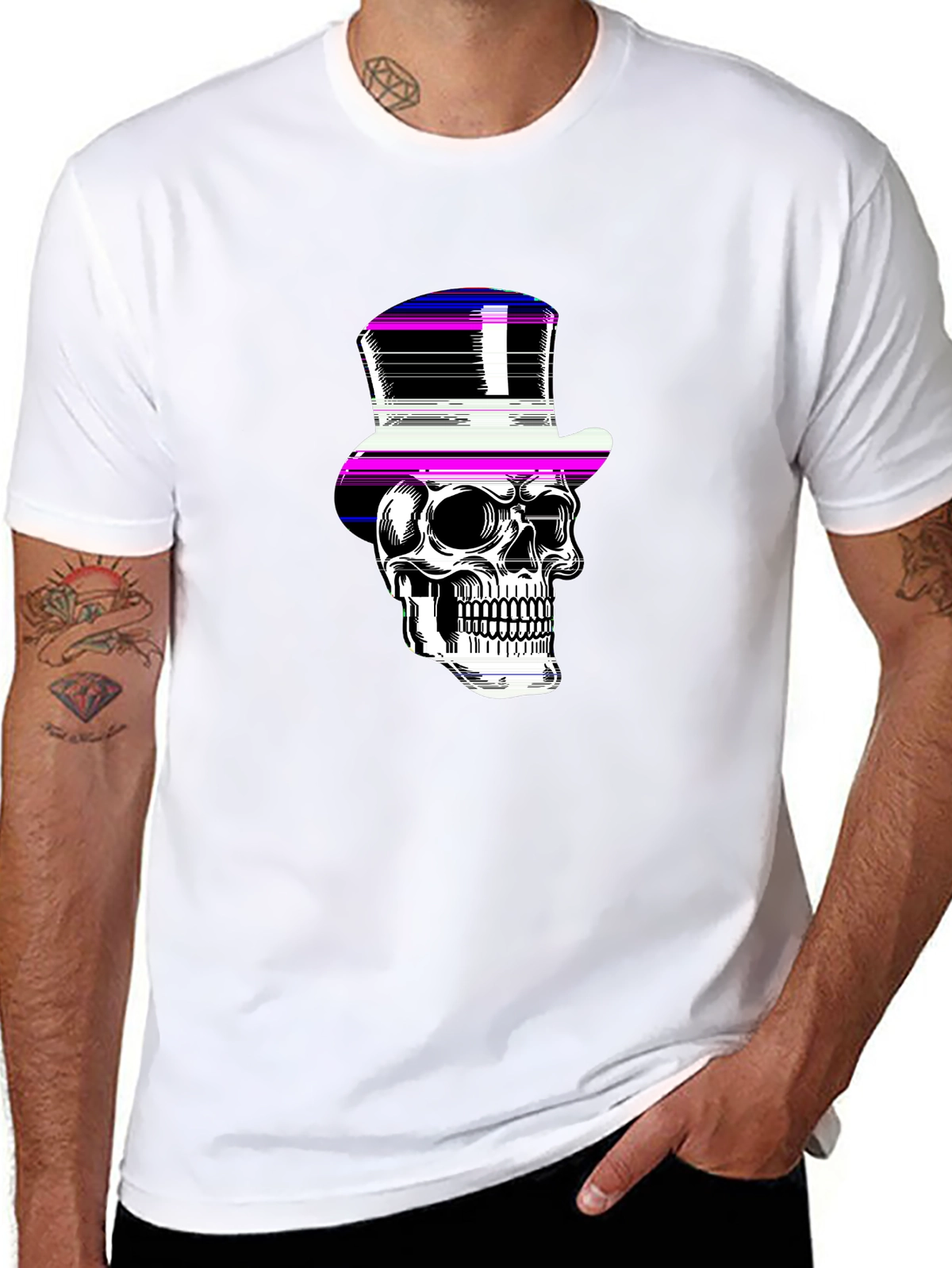 Dark Aesthetic Tee – Skull with top