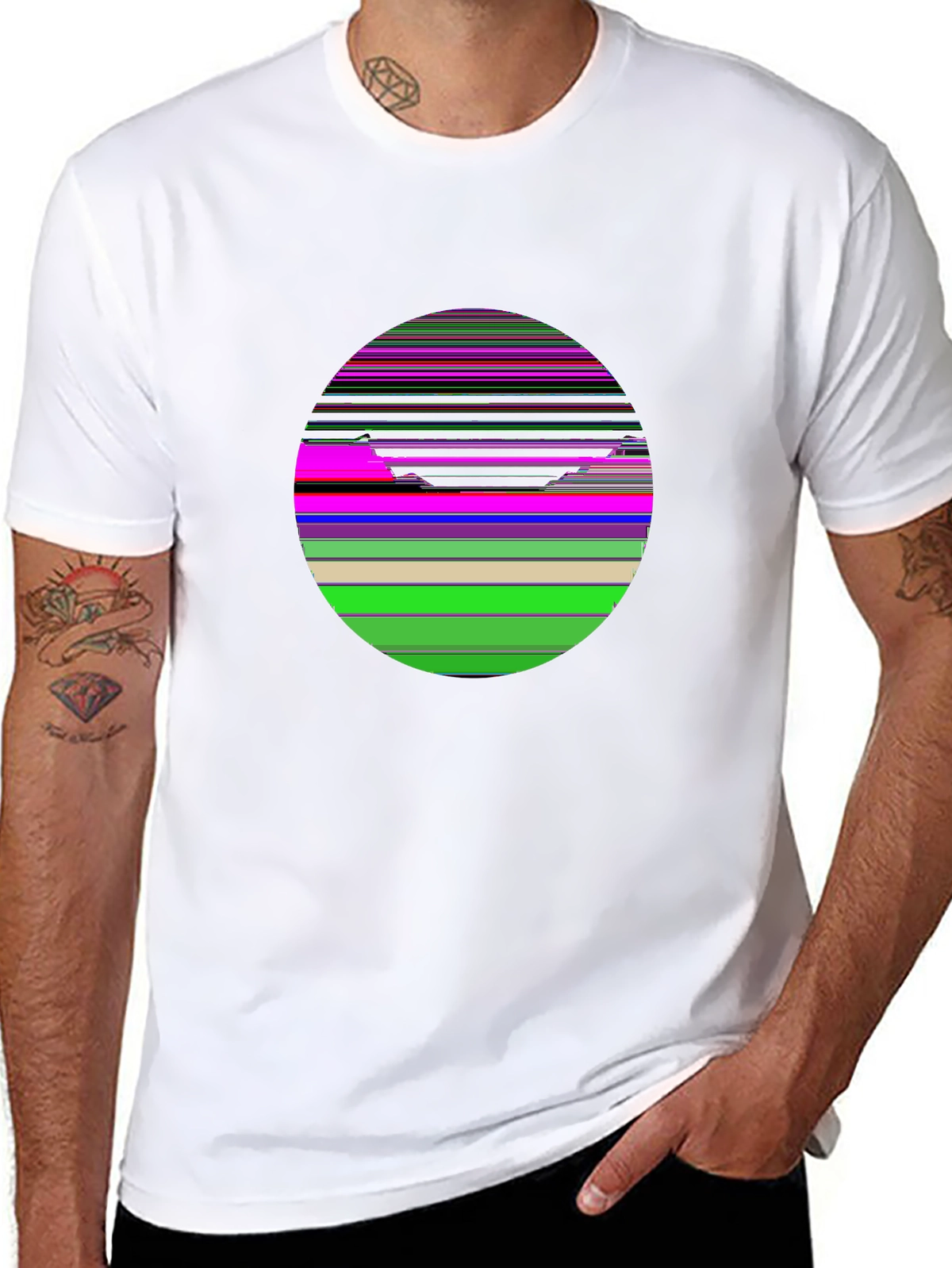 Retro Rewind Tee – Synthwave sunset, neon
