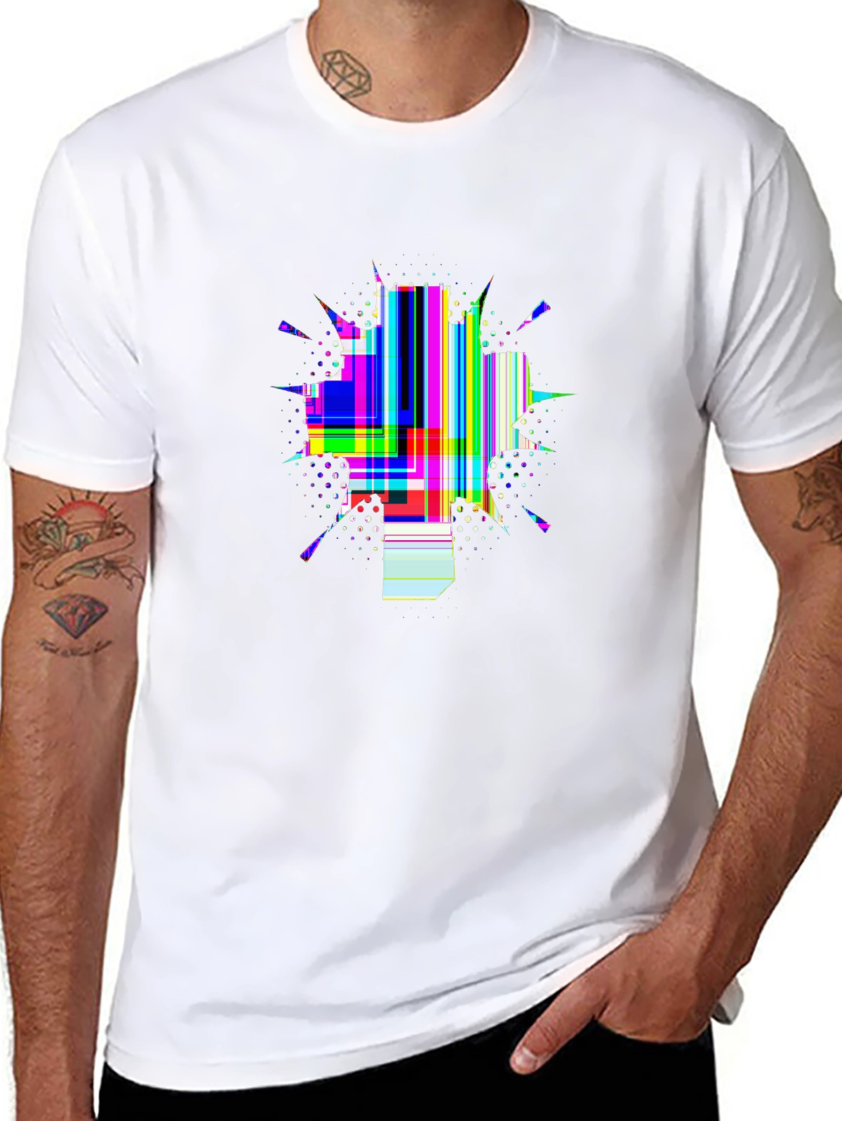 Faith Over Fear Tee – Cross with light