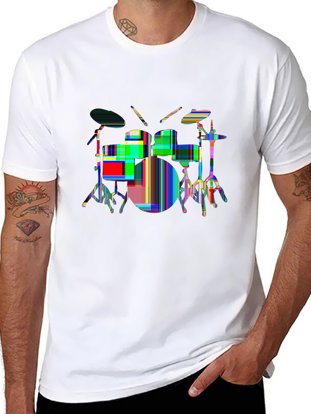 Vibes Music Tee – Drum set music