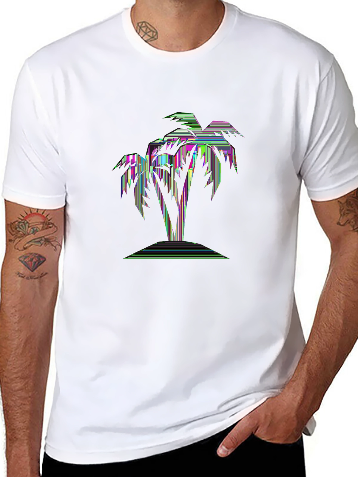 Summer Vibes Tee – Palm tree sunset