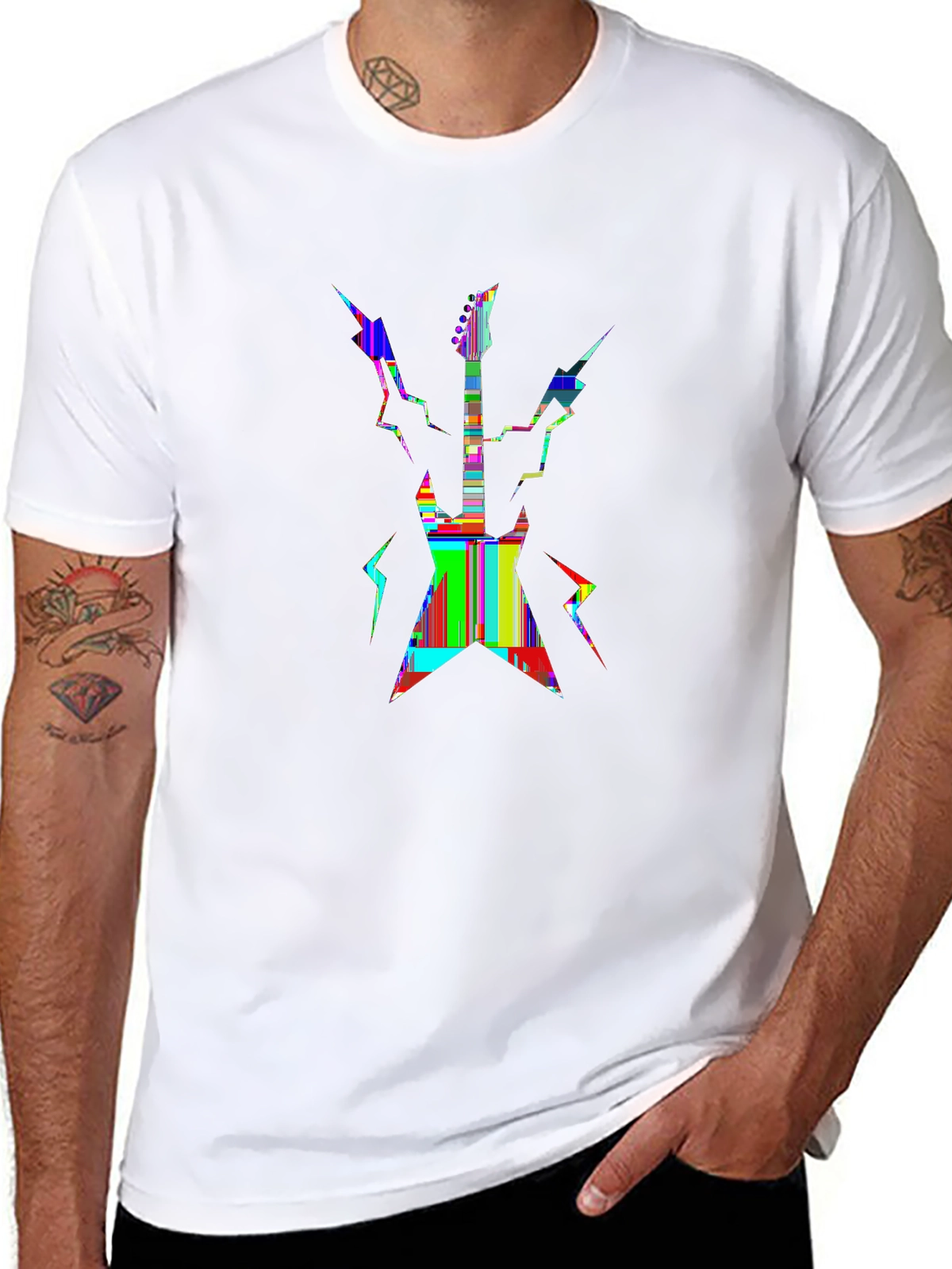 Vibes Music Tee – Electric guitar with