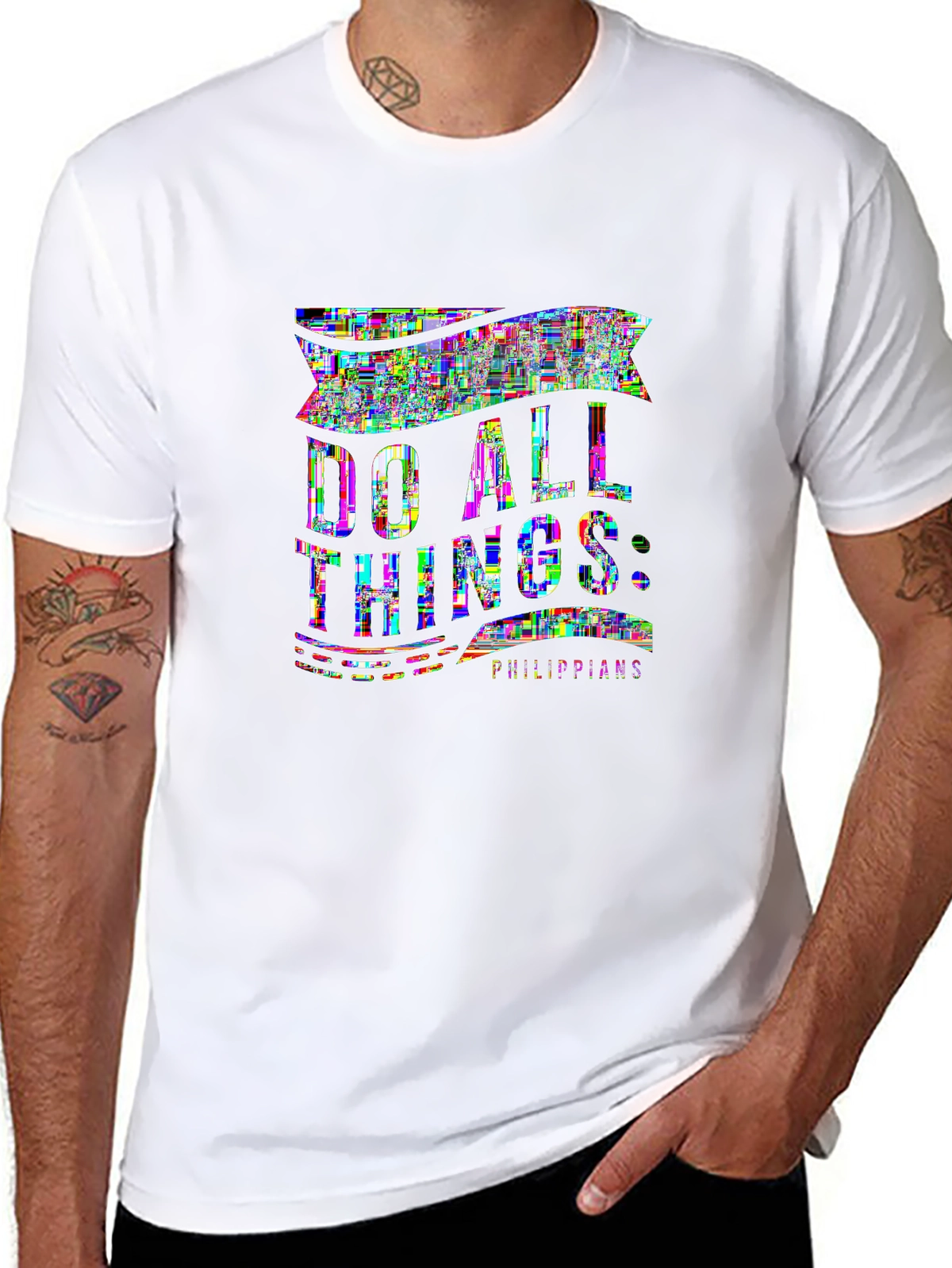 Faith Over Fear Tee – Scripture verse, 'I