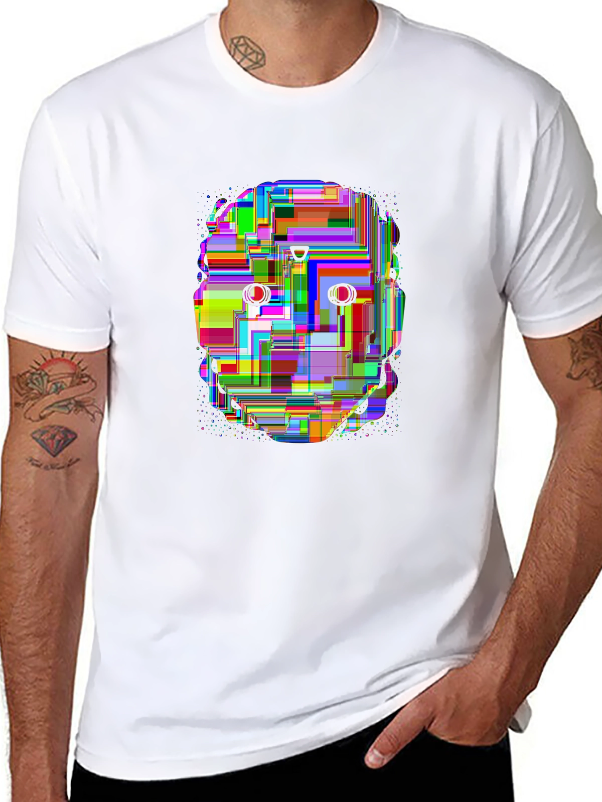 Future Tech Tee – Robot face with