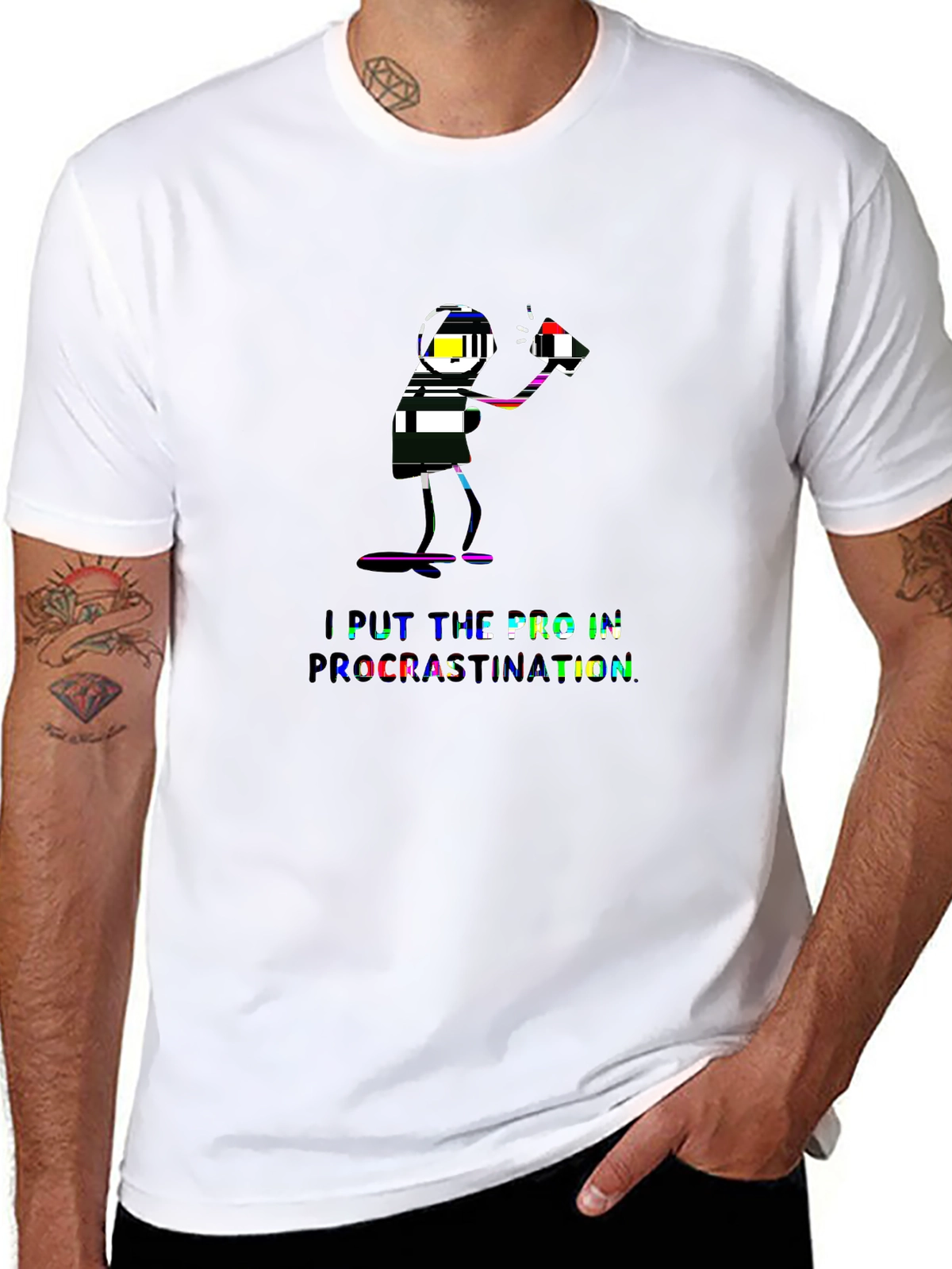 Funny Bone Tee – Minimalist stick figure