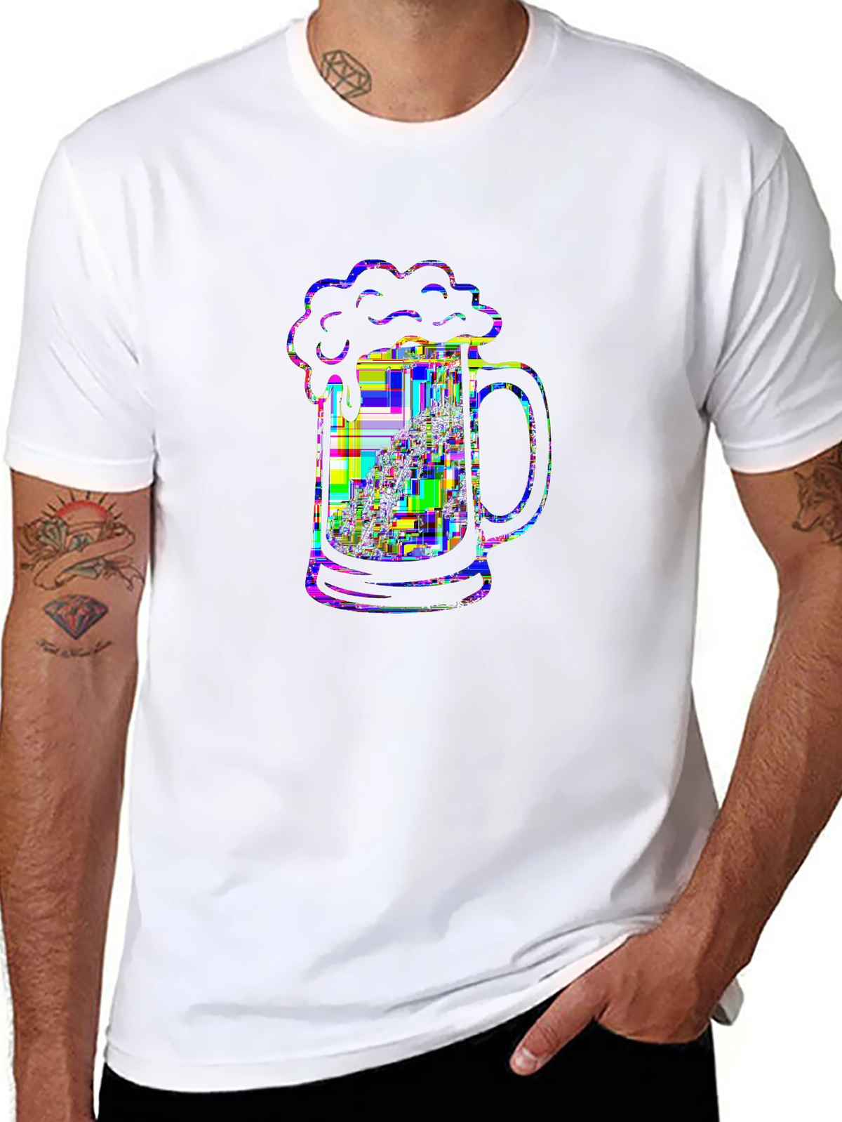 Foodie Vibes Tee – Beer mug foam