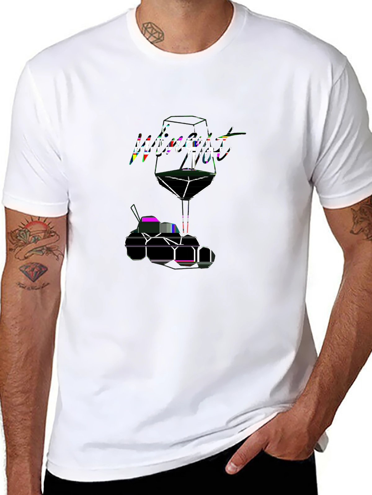Foodie Vibes Tee – Wine glass and