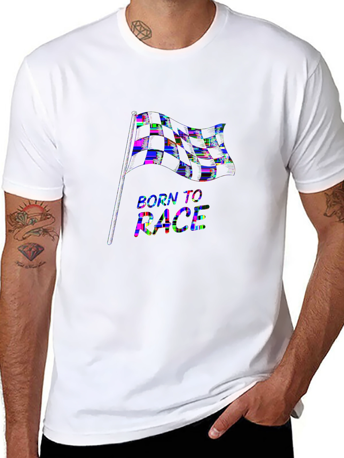 Auto Enthusiast Tee – Racing checkered flag