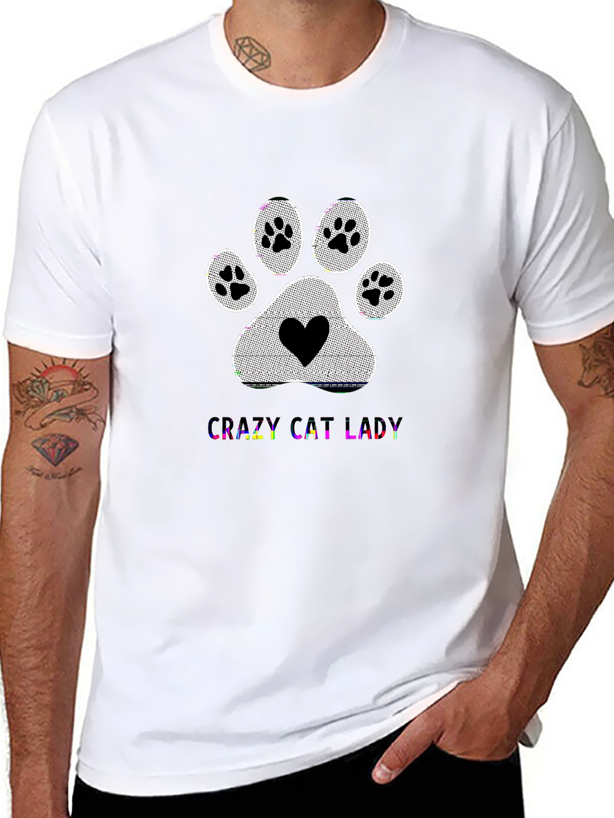 Pet Parent Tee – Cat paw prints