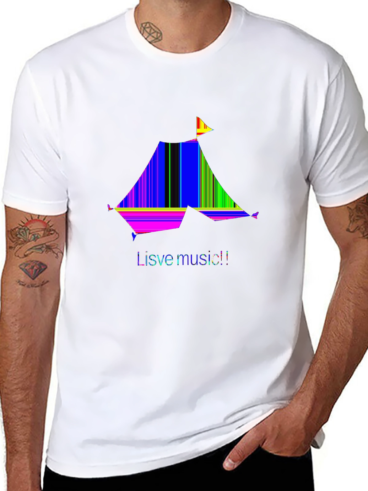 Vibes Music Tee – Music festival tent