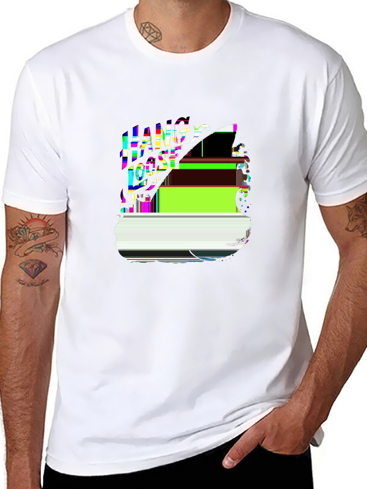 Summer Vibes Tee – Surfboard on waves