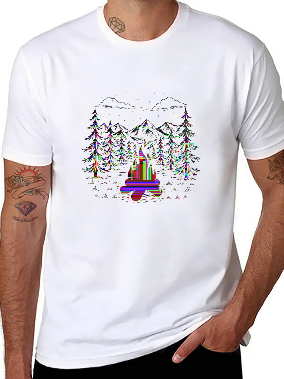 Wild Explorer Tee – Campfire under stars