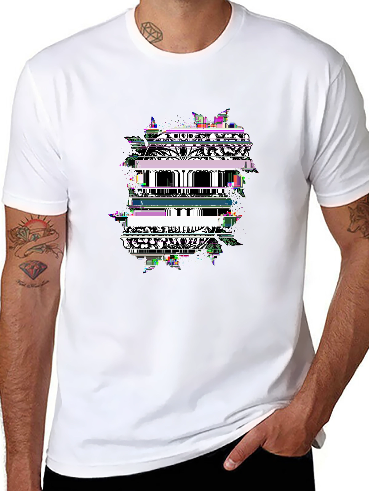 Dark Aesthetic Tee – Sugar skull with