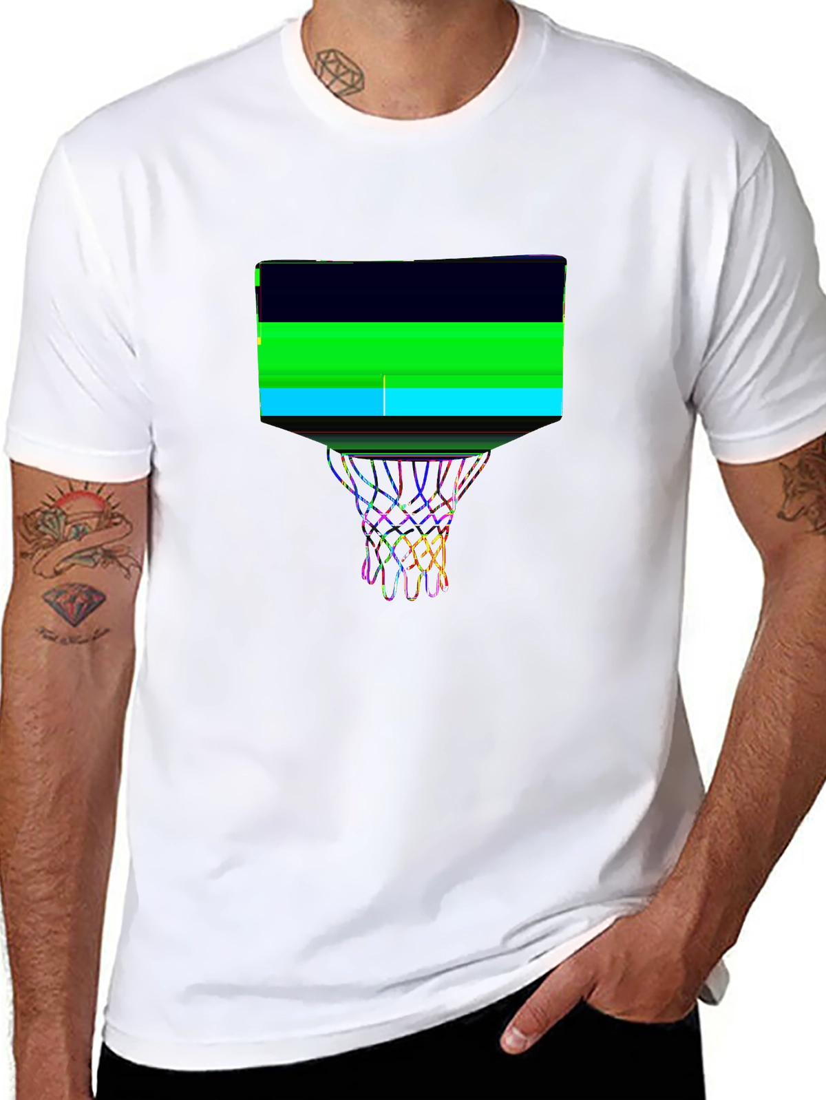 Game Day Premium Tee – Basketball hoop, 'BALL