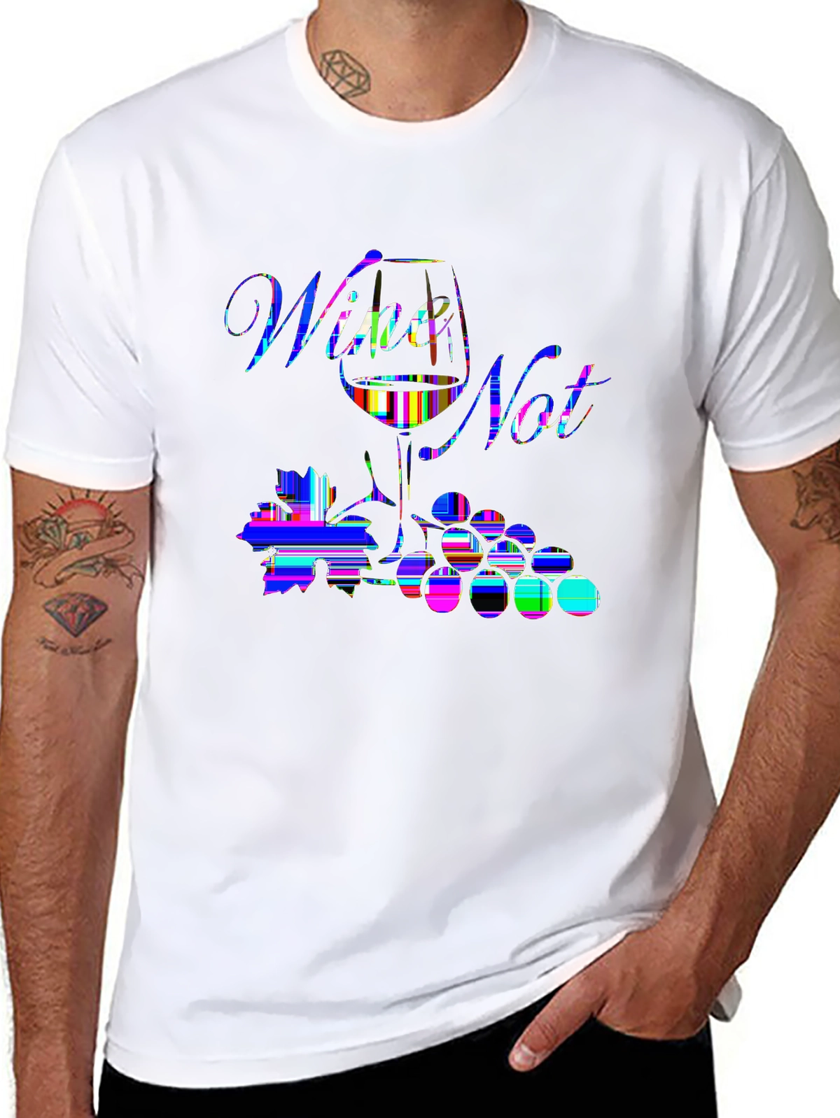 Foodie Vibes Tee – Wine glass and
