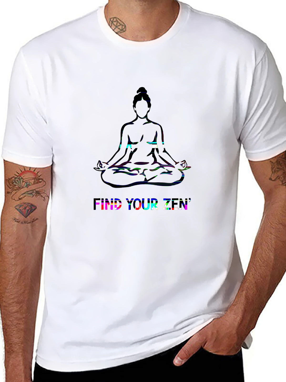 Train Hard Tee – Yoga lotus pose