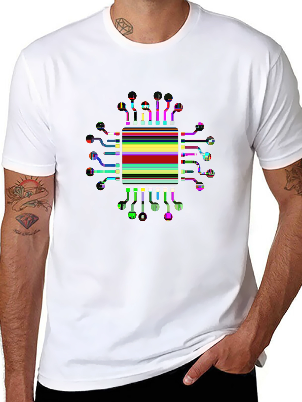 Future Tech Tee – AI chip, circuit