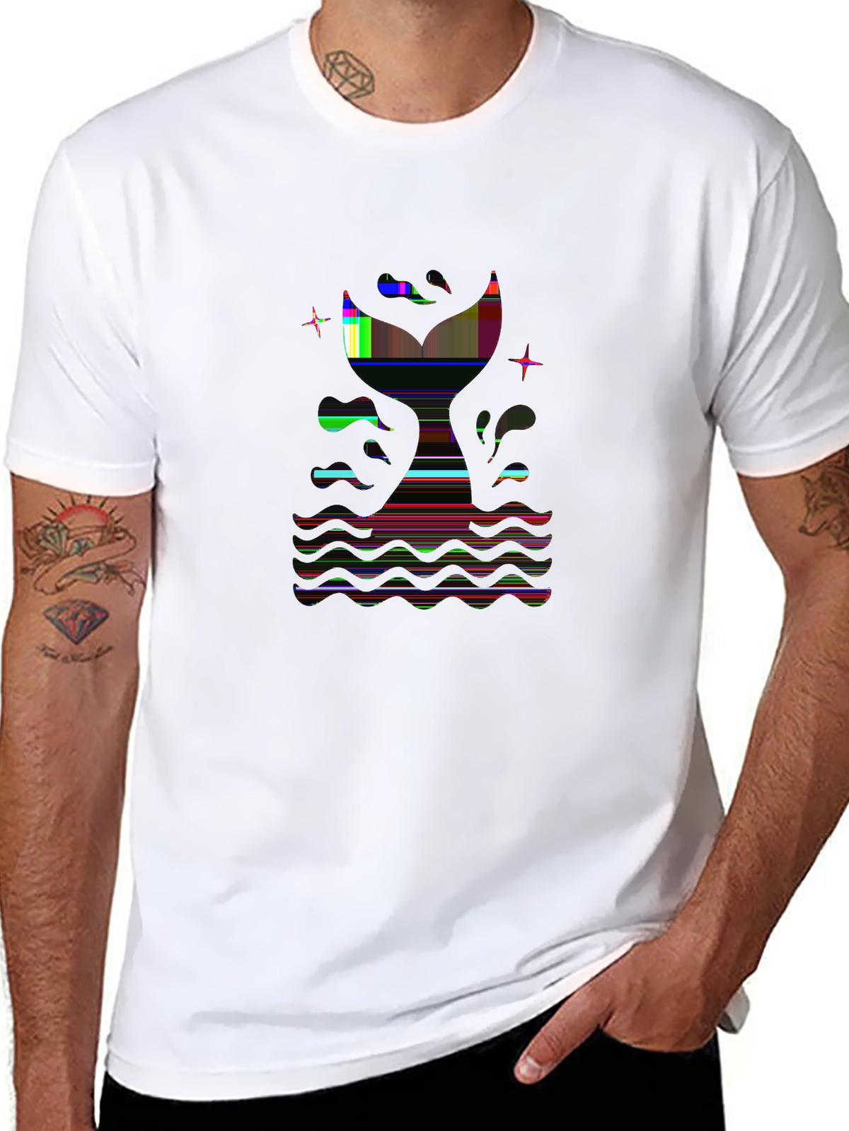 Mythical Legends Tee – Mermaid tail ocean