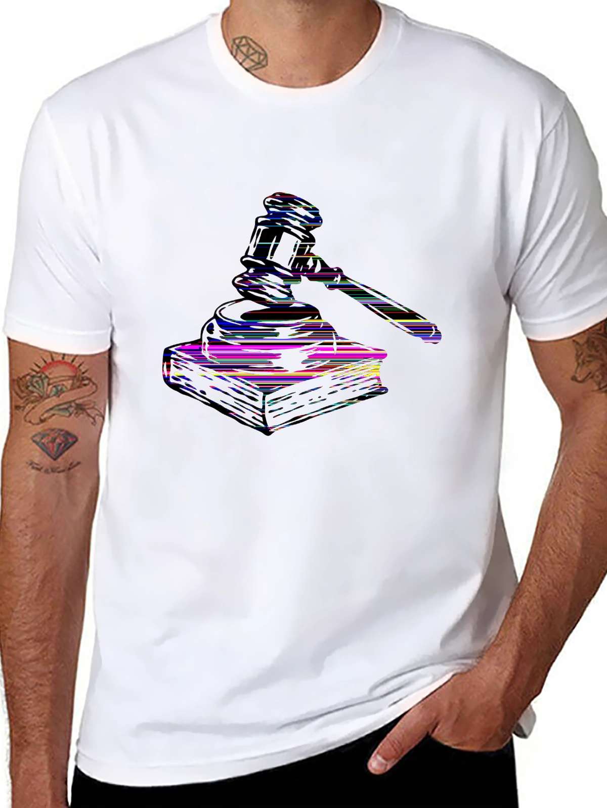 Side Hustle Tee – Gavel and books