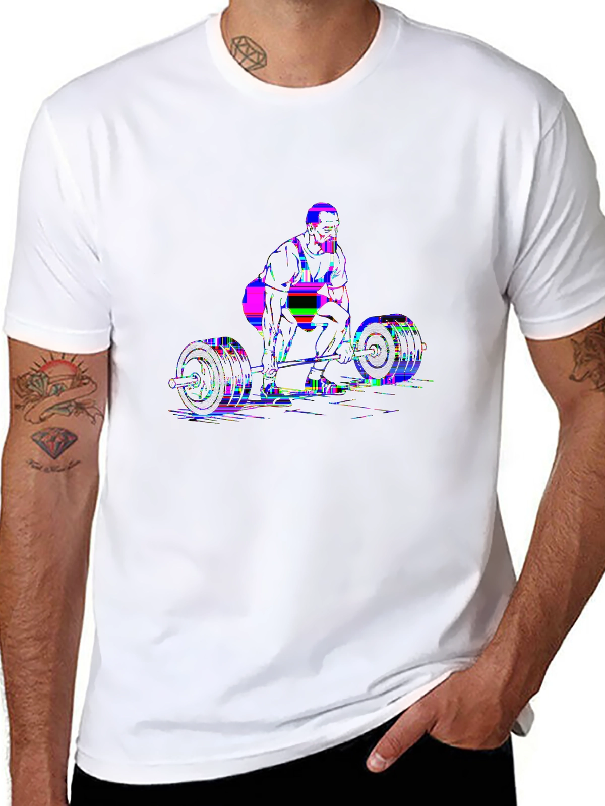 Train Hard Tee – Deadlift silhouette, 'LIFT