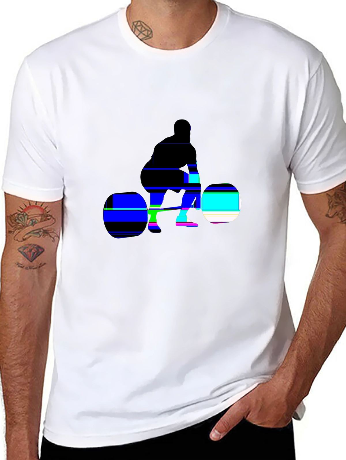 Train Hard Tee – Deadlift silhouette, 'LIFT