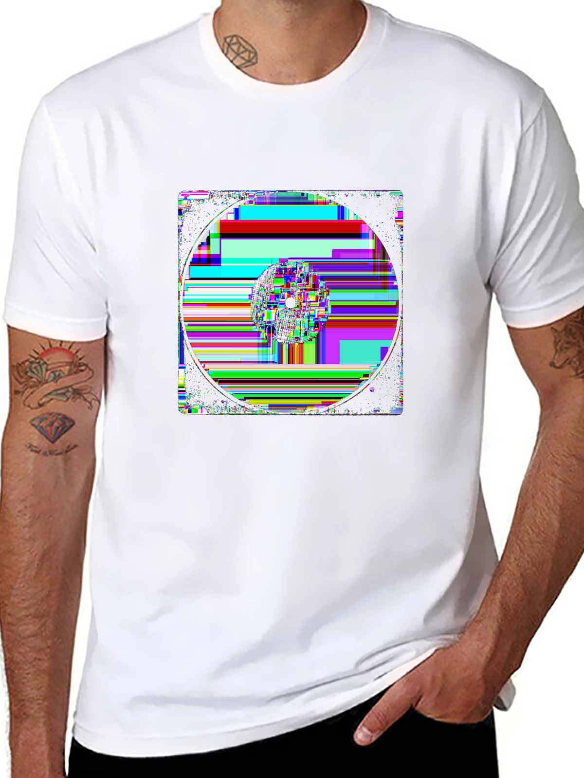 Vibes Music Tee – Vinyl record spin