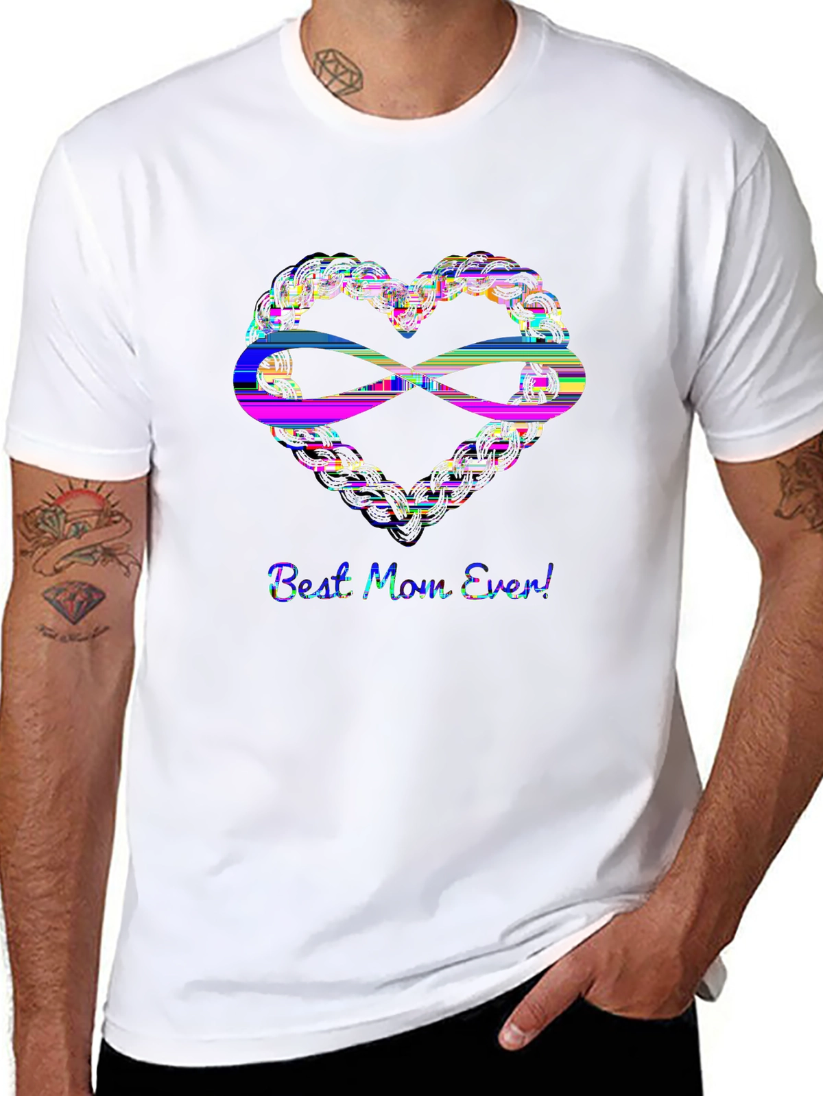 Family First Tee – Mom heart infinity