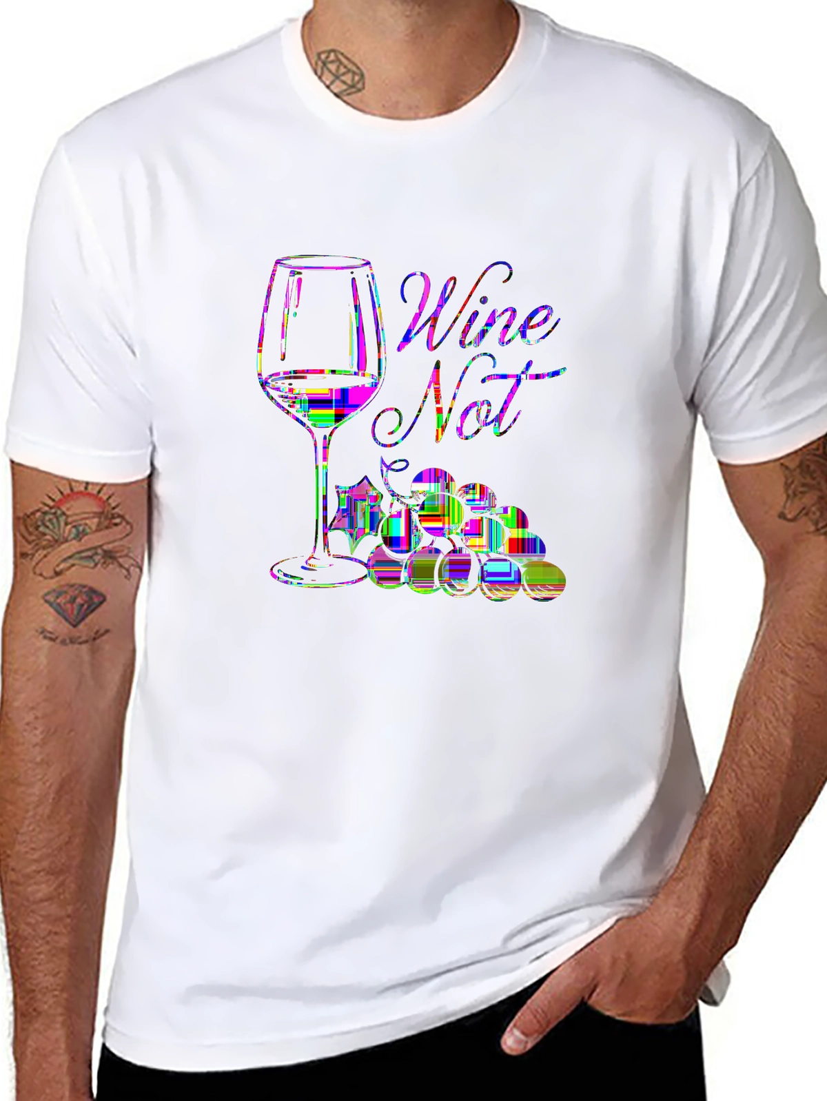 Foodie Vibes Tee – Wine glass and