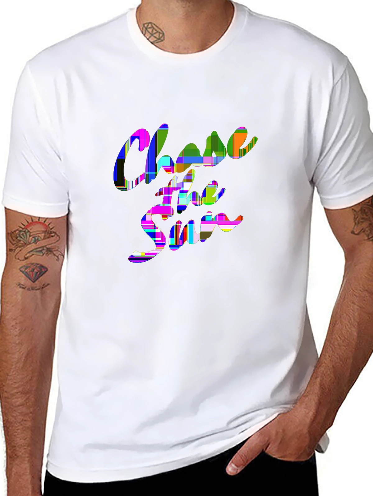Minimal Statement Tee – Layered 'CHASE THE
