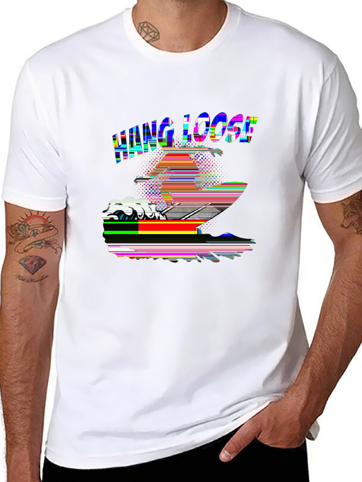 Summer Vibes Tee – Surfboard on waves