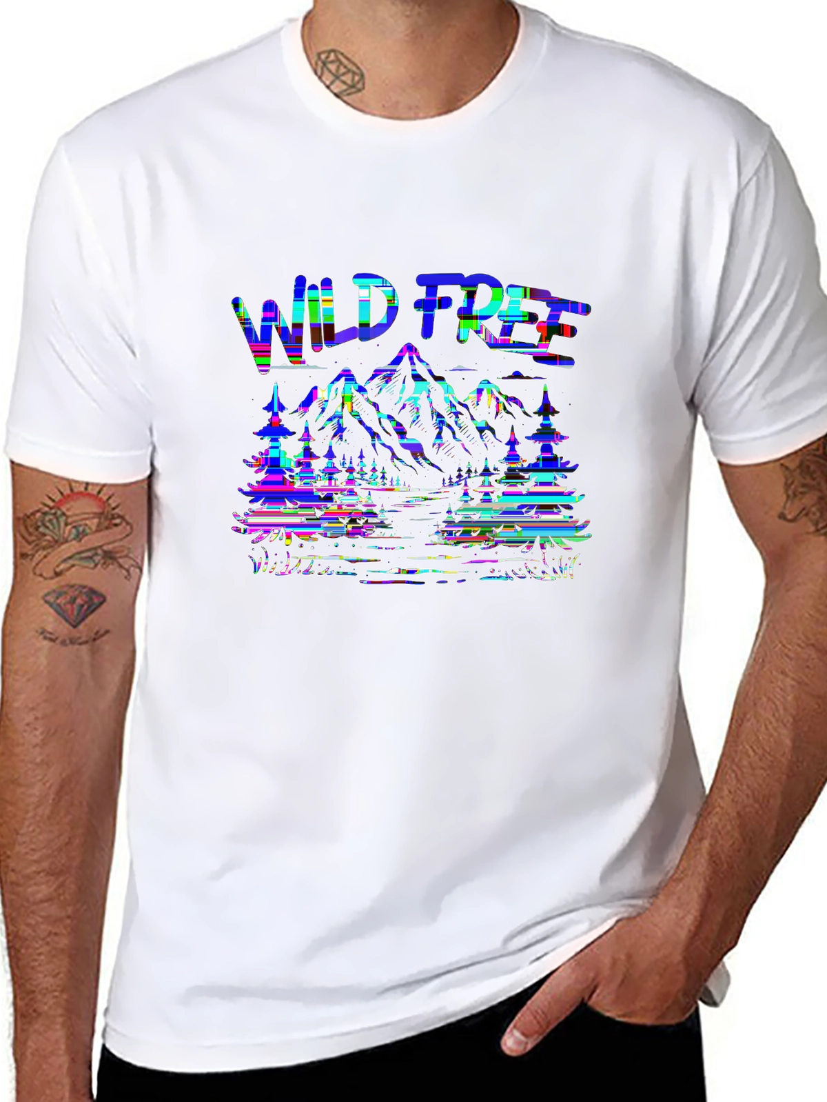 Wild Explorer Tee – Pine tree line