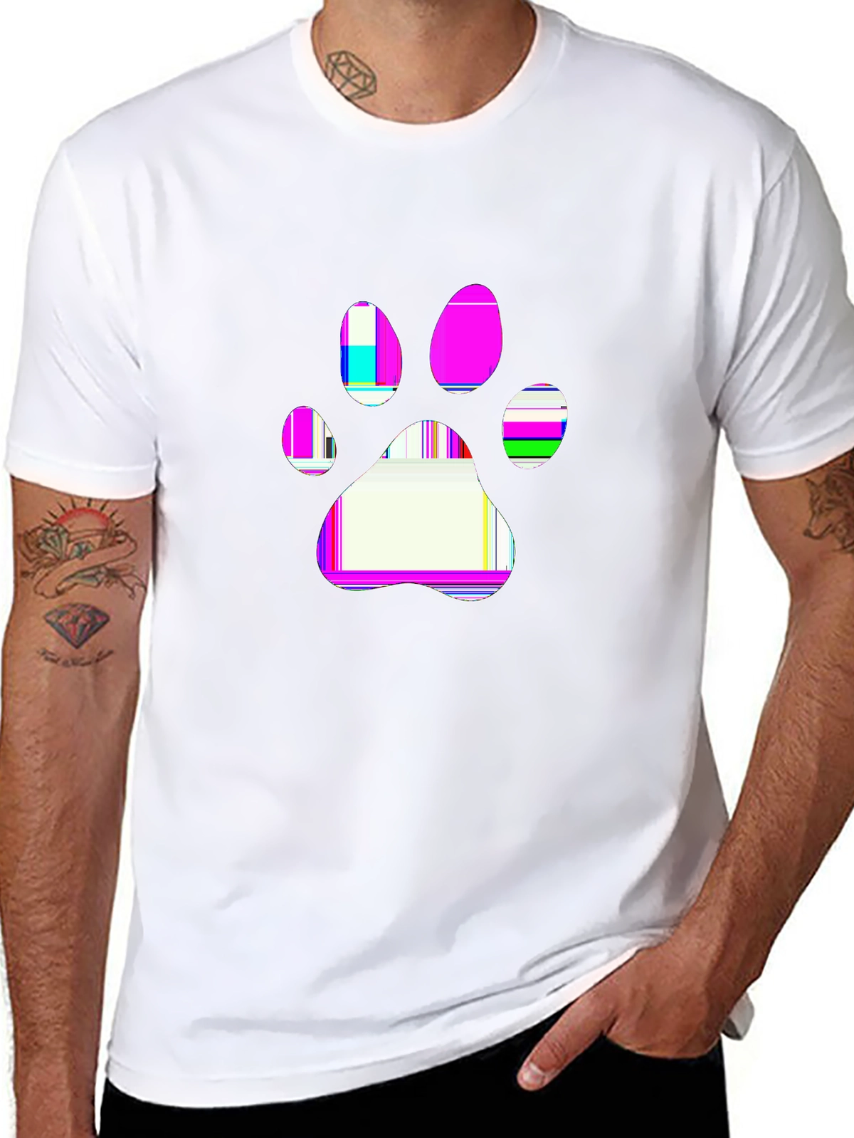 Pet Parent Tee – Cat paw prints
