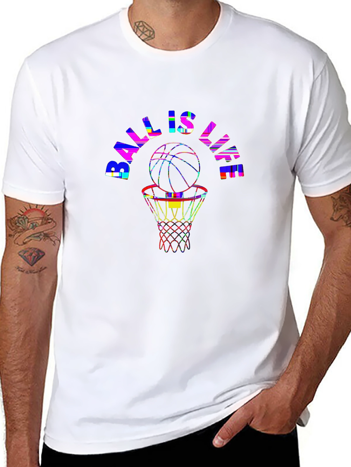 Game Day Premium Tee – Basketball hoop, 'BALL