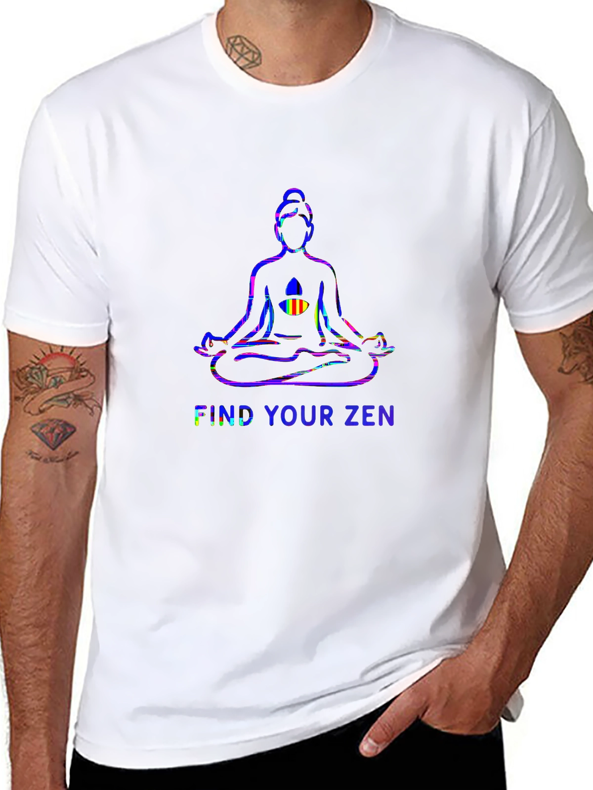 Train Hard Tee – Yoga lotus pose