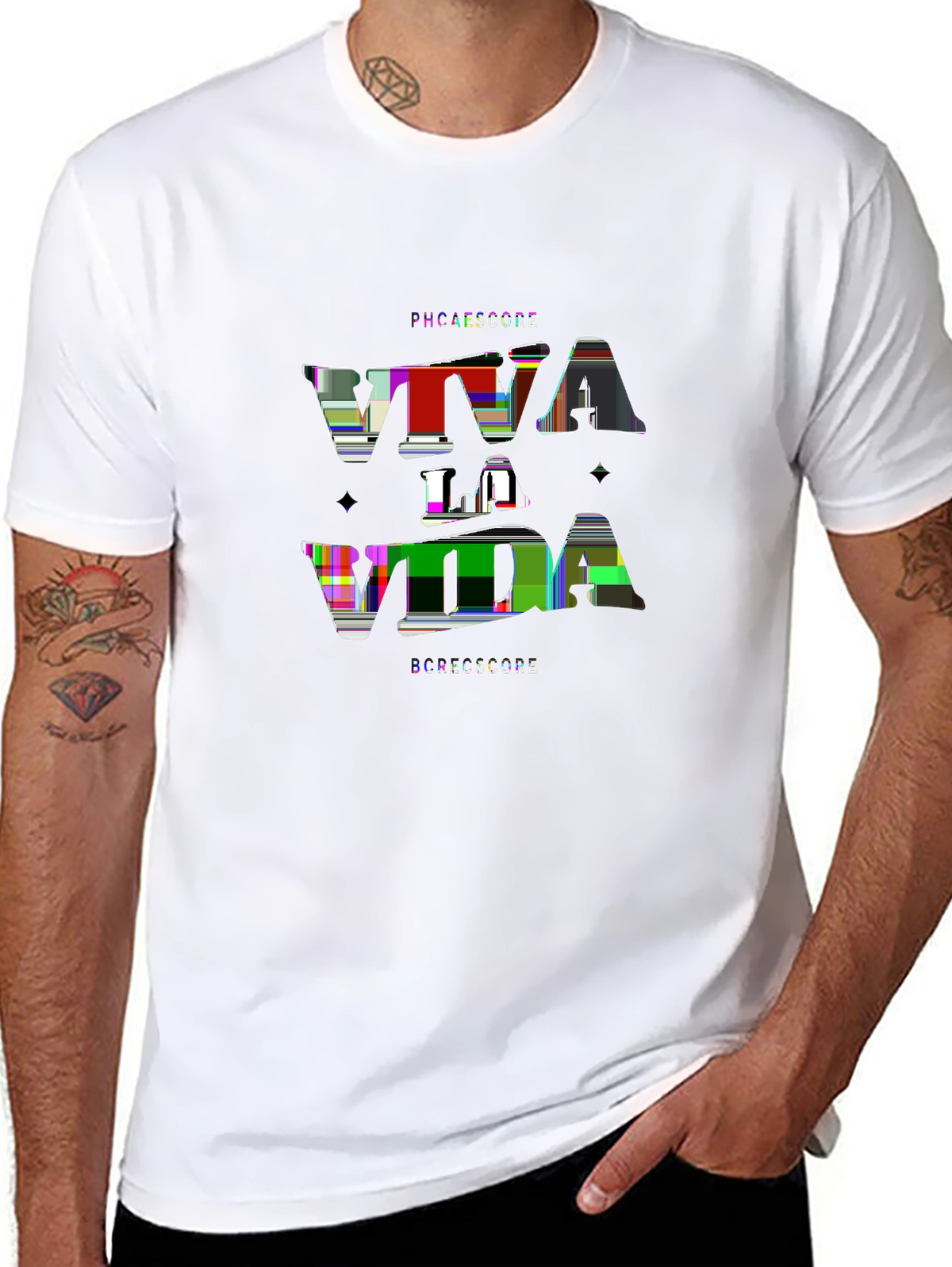 Minimal Statement Tee – Vintage font 'VIVA