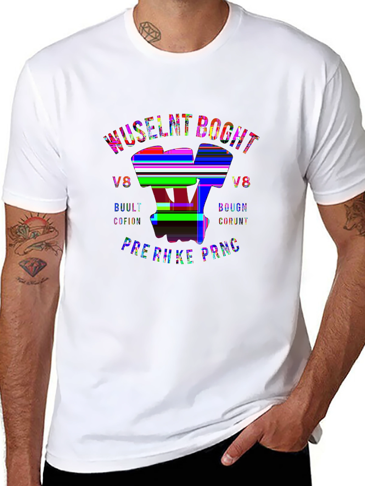 Auto Enthusiast Tee – V8 engine pistons