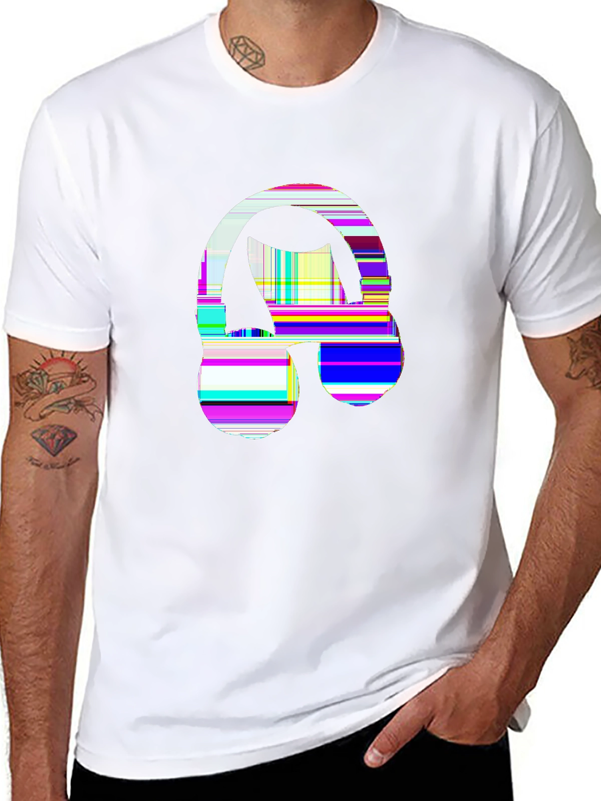 Vibes Music Tee – Headphones and notes