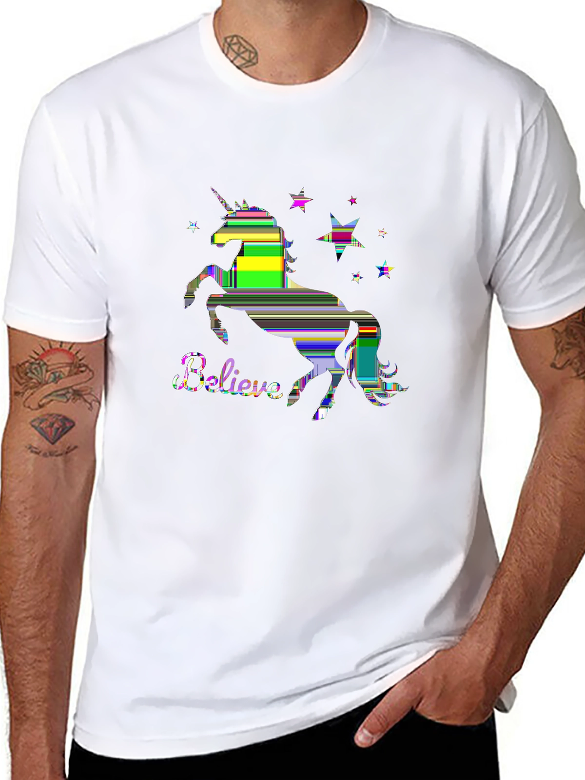Mythical Legends Tee – Unicorn with stars