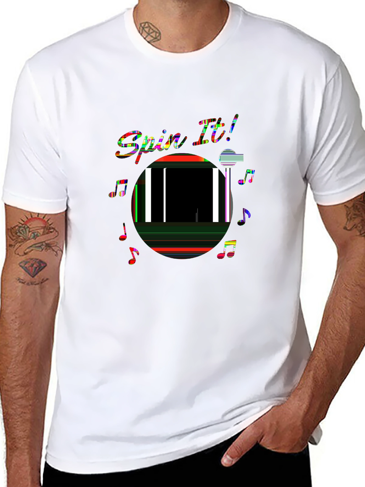 Retro Rewind Tee – Vinyl record with