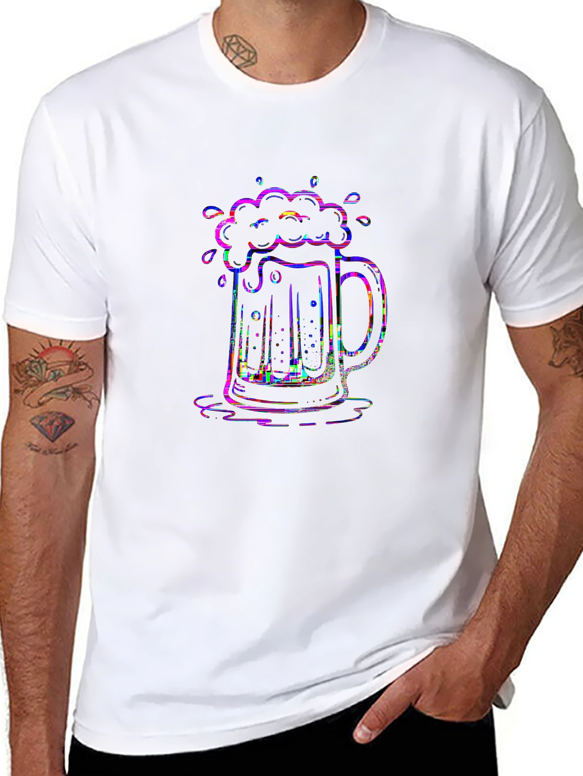 Foodie Vibes Tee – Beer mug foam
