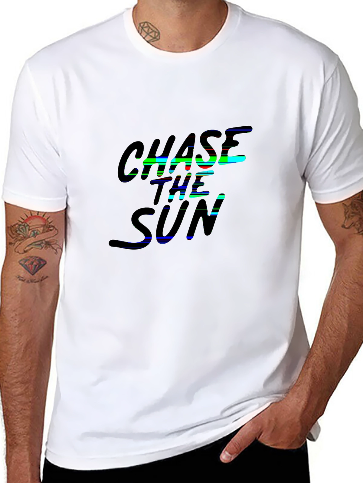 Minimal Statement Tee – Layered 'CHASE THE