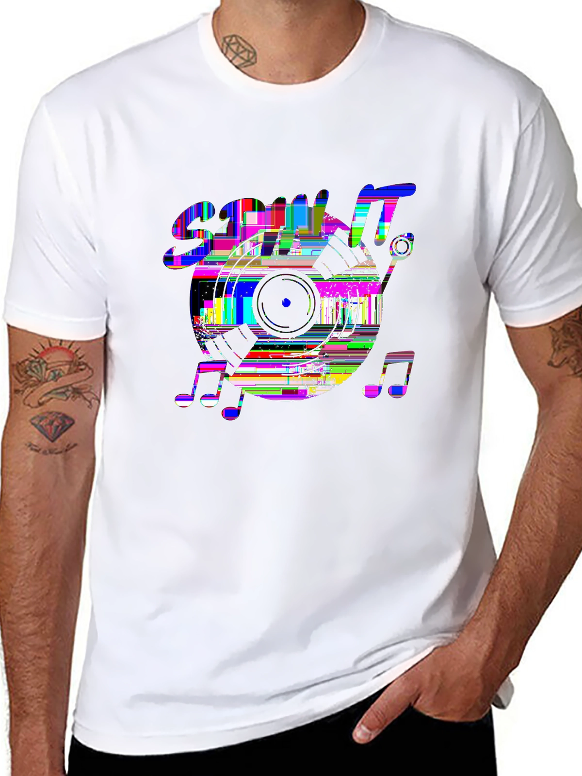 Retro Rewind Tee – Vinyl record with